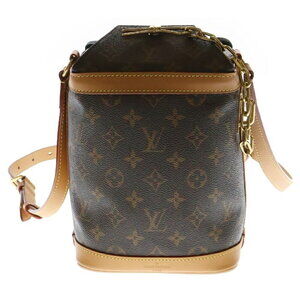 Louis Vuitton Monogram Milk Leather Shoulder Bag Brown
